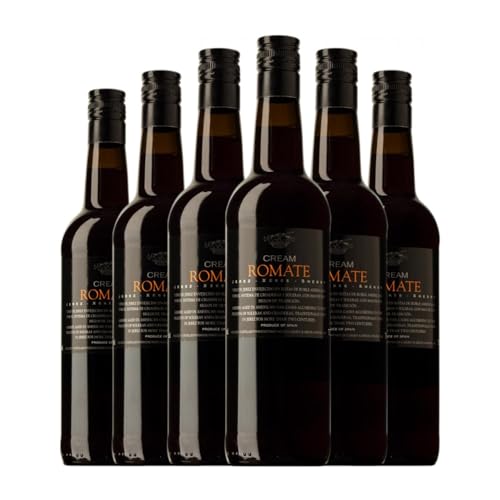 Sánchez Romate Cream Palomino Fino Jerez-Xérès-Sherry 75 cl (Schachtel mit 6 Flaschen von 75 cl) von Sánchez Romate