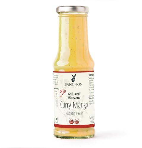 Bio Grill-und Würzsauce Curry Mango, Sanchon (6 x 210 ml) von Sanchon