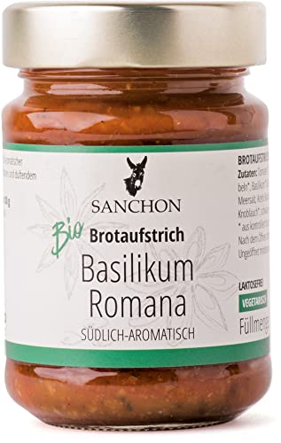 Bio Brotaufstrich Basilikum Romana, Sanchon (2 x 190 gr) von Sanchon