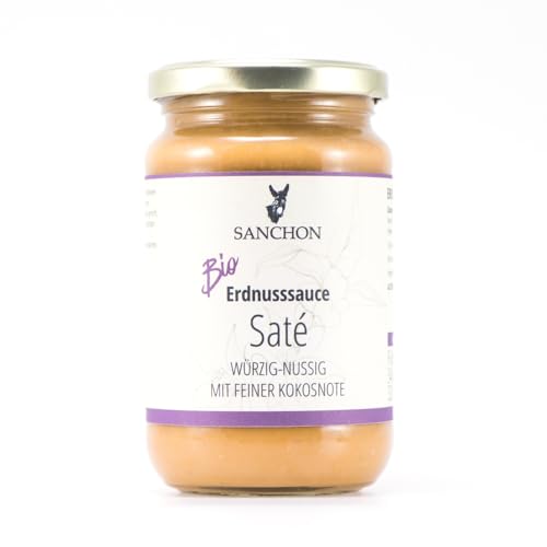 Bio Erdnusssauce Saté, Sanchon (2 x 340 gr) von Sanchon