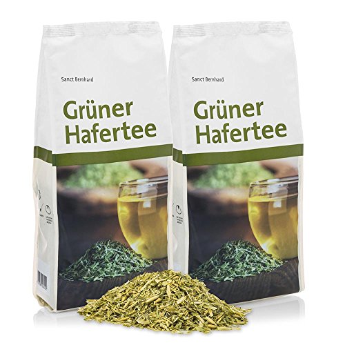 Sanct Bernhard Grüner Hafertee | 2x 250g | Ideal für Trinkkuren | Für eine vermehrte Durchspülung der Harnorgane und Nieren | Made in Germany von Kräuterhaus Sanct Bernhard