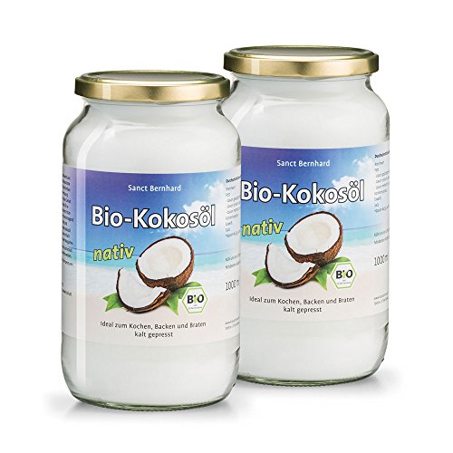 Sanct Bernhard Bio-Kokosöl kalt gepresst 2 x 1000 ml von Kräuterhaus Sanct Bernhard