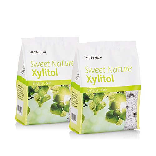 Sanct Bernhard Xylitol Birkenzucker Sweet Nature natürliche, pflanzliche Süße aus Birken- und Buchenholz, 2 x 1 kg von Kräuterhaus Sanct Bernhard