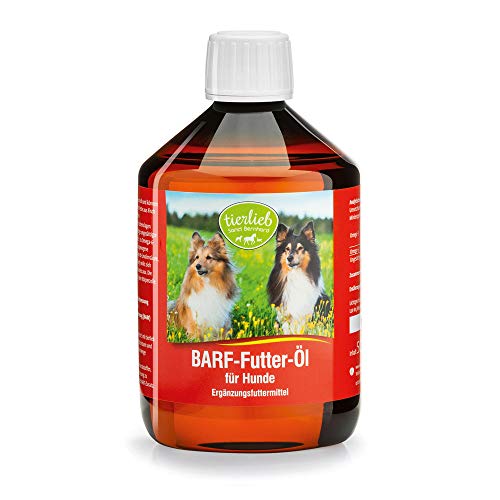 tierlieb Sanct Bernhard BARF Futteröl für Hunde mit alpha-Linolensäure, EPA, DHA, Vitamin E, Inhalt 500 ml von Kräuterhaus Sanct Bernhard