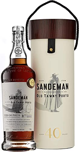 Sandeman - Old Tawny Portwein, 40 Jahre alt im Geschenkset, Reifung in Holzfässern (1 x 0.75 l) von Sandeman