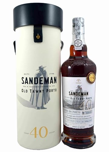 Sandeman - Old Tawny Portwein, 40 Jahre alt im Geschenkset, Reifung in Holzfässern (1 x 0.75 l) von Sandeman