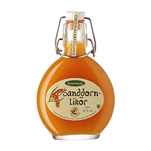 Sanddornlikör 0,2L Taschenflasche - Flachmann von Sandokan