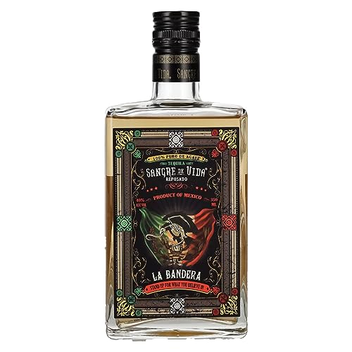 Sangre de Vida Loteria LA BANDERA Reposado Tequila 100% de Agave 40% Vol. 0,35l von Sangre de Vida