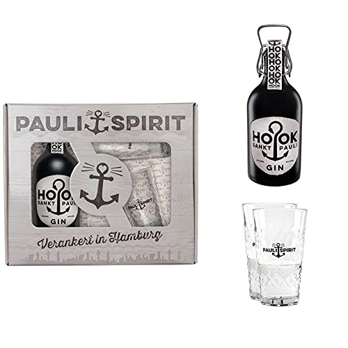 Geschenkset HOOK Gin (mit 2 Longdrink Gläsern) von Sankt Pauli Spirituosen