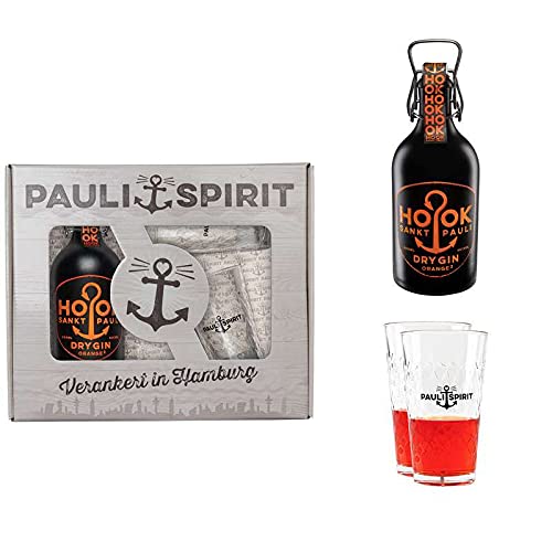 Geschenkset HOOK Gin Orange (mit 2 Longdrink Gläsern) von Sankt Pauli Spirituosen