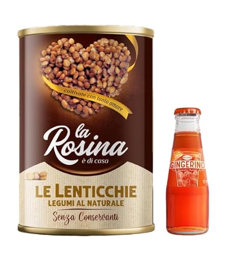 12 x La Rosina Linsen mit Natur, Hülsenfrüchte in Dosen 400 g + 1 x Recoaro italienischer Aperitivo 10 cl gratis von Sanpellegrino