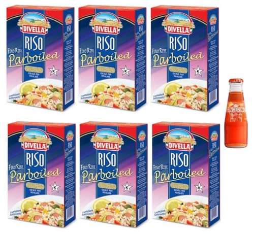 Sanpellegrino 6 x Divella Reis Parboiled, superfeiner Reis in Bohnen, ideal für Salate, Vakuumverpackung 1 kg + 1 x Recoaro Aperitivo Italiano 10 cl gratis von Sanpellegrino