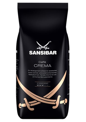 Kaffee CAFFÈ CREMA von Sansibar, 8x1000g ganze Bohnen von UINCLU