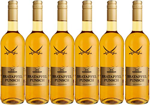 Sansibar Bratapfel-Punsch Weinhaltiges Getränk, 6 x 745 ml von Sansibar