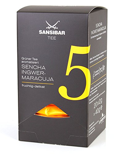 Sansibar Tee Nr. 5 Sencha Ingwer-Maracuja Grüntee, aromatisiert von Sansibar