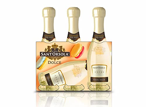 Sant'Orsola Cuvèe Dolce - süßer Schaumwein - Italien Wein 3 kleine Flaschen (3 x 0.2 l) von Sant'Orsola