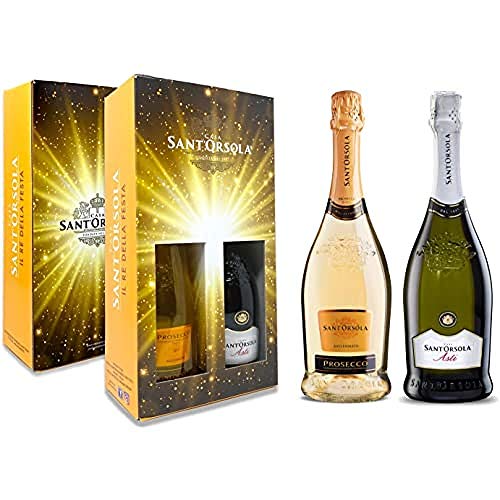 Sant'Orsola Prosecco D.O.C. Millesimato + Asti DOCG Schaumwein (2 x 0.75 l) von Sant'Orsola