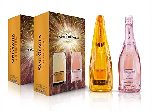 Sant'Orsola Prosecco D.O.C. Millesimato + Prosecco D.O.C. Rosè Schaumwein in Geschenkbox (2 x 0.75 l) von Sant'Orsola
