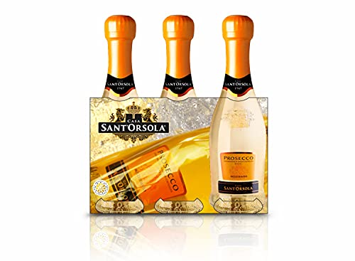 Sant'Orsola Prosecco D.O.C. Millesimato - trocken - Schaumwein Italien Wein 3 kleine Flaschen (3 x 0.2 l) von Sant'Orsola