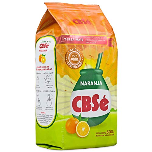 Mate Tee CBSé Naranja 500g | Argentinischer Mate Tee mit Orangengeschmack | Stimulierendes Getränk von CBSé
