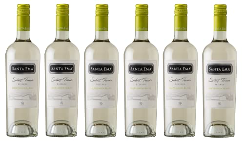 6x 0,75l - Santa Ema - Select Terroir Reserva - Sauvignon Blanc - Valle del Maipo D.O. - Chile - Weißwein trocken von Santa Ema