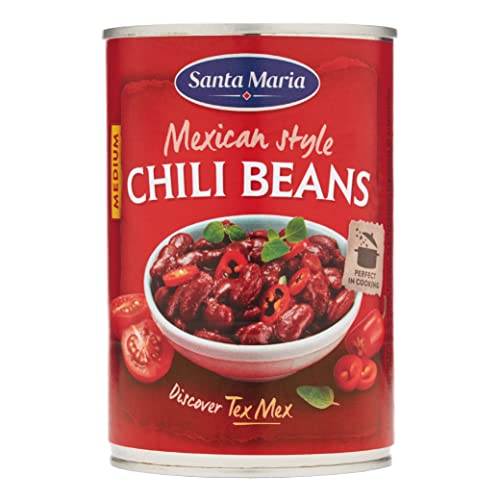 Chili Bohnen | Santa Maria | Tex Mex Mexikanische Chili Beans Medium | Gesamtgewicht 410 Gramm von Santa Maria
