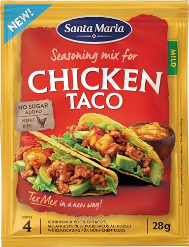 Santa Maria Chicken Taco Gewürzmischung | 20 x 28g | Speziell für Hühnchen | Ohne Zuckerzusatz von Santa Maria