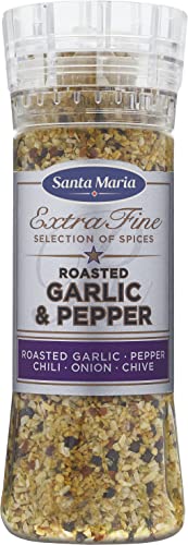 Santa Maria Knoblauch- und Pfeffermühle, 265 g, Gewürzpulver, ideal für Rubs, Marinade, Sauce oder Kochen mit Huhn, Rind oder Gemüse, glutenfrei Santa Maria Knoblauch- und Pfeffermühle, 265 g, Gewürzpulver, ideal für Rubs, Marinade, Sauce oder Kochen mit Huhn, Rind oder Gemüse, glutenfrei von Santa Maria