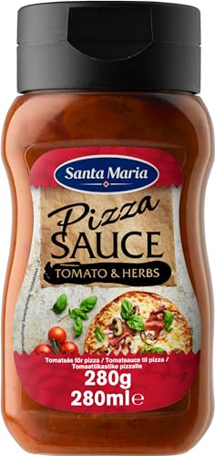 Santa Maria Pizza Sauce | 6 x 280ml | Tomaten & Kräuter | Ideal für jede Pizza, Pasta oder als Dip von Santa Maria