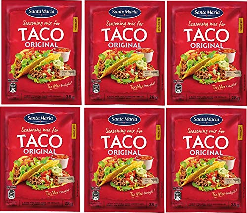 Santa Maria Tex-Mex Taco-Gewürzmischung, mittelgroß, 6 x 28 g von Santa Maria