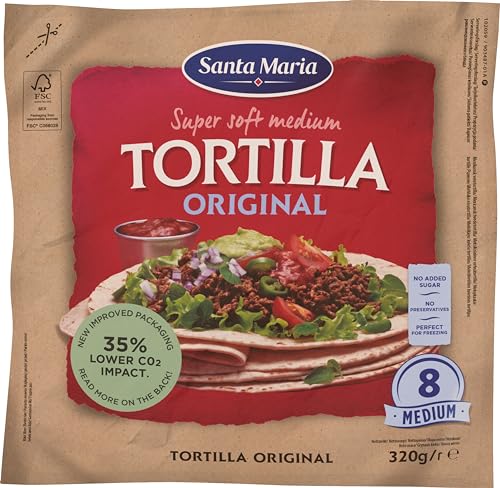 Santa Maria Tortilla Original Small | 12 x 320g | Ideal für Tacos | Ideal für Kindergeburtstage, Mittagessen oder Picknicks von Santa Maria