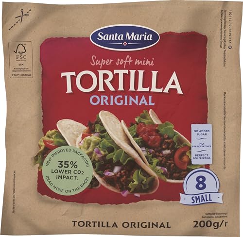 Santa Maria Tortilla Original Small | 14 x 200g | Ideal für Tacos | Ideal für Kindergeburtstage, Mittagessen oder Picknicks von Santa Maria