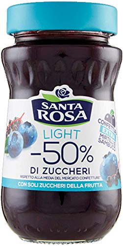 12x Santa Rosa Light Heidelbeeren & Holunder Marmelade Konfitüre -50% Zucker 260g von Santa Rosa