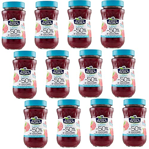 12x Santa Rosa Light Lamponi Himbeeren Marmelade Konfitüre -50% Zucker 260g von Santa Rosa