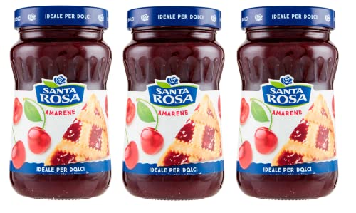 3x Santa Rosa Confettura Amarene Sauerkirschmarmelade Marmelade Konfitüre ideal für Desserts Glasgefäß von 600g von Santa Rosa