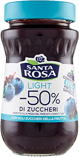 3x Santa Rosa Light Heidelbeeren & Holunder Marmelade Konfitüre -50% Zucker 260g von Santa Rosa