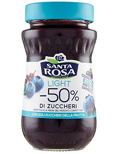 Santa Rosa Light Heidelbeeren & Holunder Marmelade Konfitüre -50% Zucker 260g von Santa Rosa