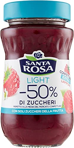 3x Santa Rosa Light Lamponi Himbeeren Marmelade Konfitüre -50% Zucker 260g von Santa Rosa