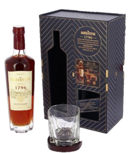 Santa Teresa 1796 Rum Limitierte Premiumgeschenkverpackung Mit Exklusiver Glas- Und Coaster (1 x 0.7l) von Santa Teresa