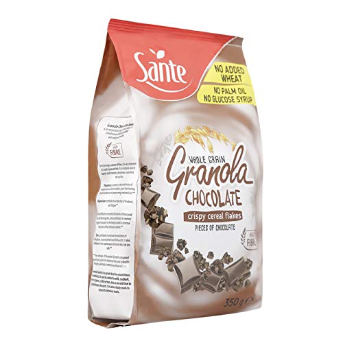 Sante - Granola 350g, Müsli Granola, Hohen Ballaststoffgehalt, Gesundes Frühstück, Gesundes Müsli, Knuspermüsli, Vollkorn-Haferflocken, Crunchy Müsli - Schokolade Sante - Granola 350g, Müsli Granola, Hohen Ballaststoffgehalt, Gesundes Frühstück, Gesundes Müsli, Knuspermüsli, Vollkorn-Haferflocken, Crunchy Müsli - Schokolade von Sante