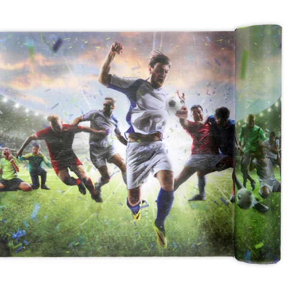 Fußball Tischläufer aus Polyester, 30cm x 5m von Santex