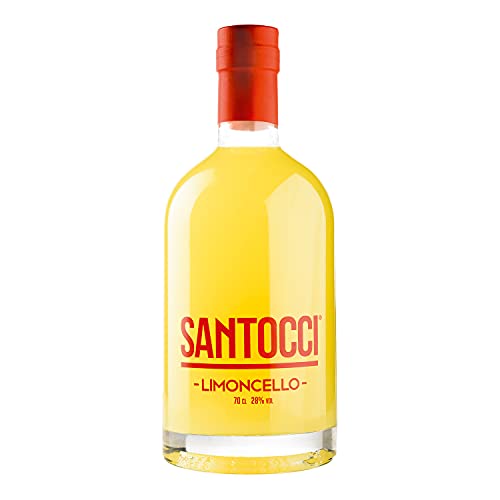 Santocci | Limoncello | 700 ml | Aus natürlichen Zitronenschalen der allerhöchsten Qualität | Hervorragende Ausgeglichenheit | Milder & harmonischer Geschmack von Santocci