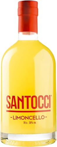 Santocci | Limoncello | 700 ml | Aus natürlichen Zitronenschalen der allerhöchsten Qualität | Hervorragende Ausgeglichenheit | Milder & harmonischer Geschmack von Santocci