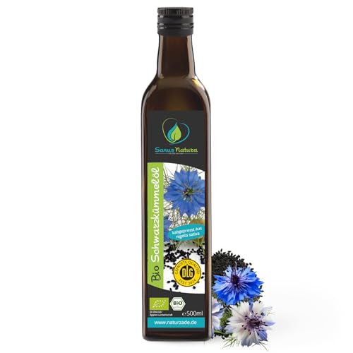 Sanus Natura Bio Schwarzkümmelöl 500 ml Ungefiltert, kaltgepresst mühlenfrisch direkt vom Hersteller Sanus Natura Bio Schwarzkümmelöl 500 ml Ungefiltert, kaltgepresst mühlenfrisch direkt vom Hersteller von Naturzade