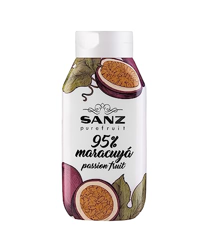 Sanz Maracuja-Püree aus Spanien, Passionsfrucht-Püree mit 95 % Maracuja, ohne Farbstoff, 0,67 L von Sanz