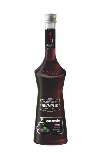 Cassis Sirup Sanz 0,7 l – Mit 26% Schwarze Johannisbeere-Saft & Natürlichem Aroma für Cocktails & Desserts von Sanz