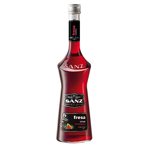 Sanz Sirup Erdbeere/Erdbeersirup aus Spanien, 20% Erdbeersaft, alkoholfrei, 70 cl von Sanz