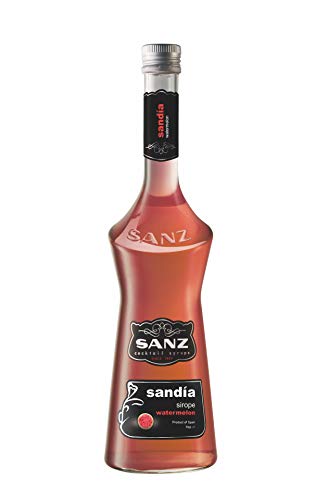 Wassermelone Sirup Sanz, Cocktail-Sirup, mit 16% Wassermelonenbrei, ohne Farbstoff, 0,7L von Sanz