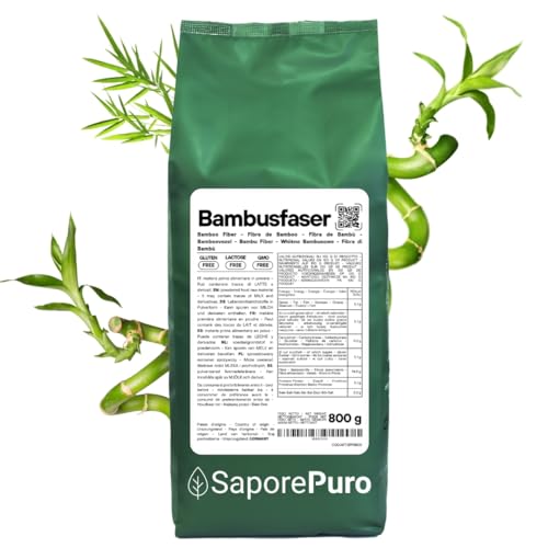 Bambusfaser 800g - Ballaststoffreich - Glutenfrei von SaporePuro