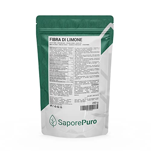 Saporepuro Zitrusfaser 250 g - Ideaal voor ijs, sauzen, kazen, toppings, gebak - verdikkingsmiddel, emulgator von SaporePuro